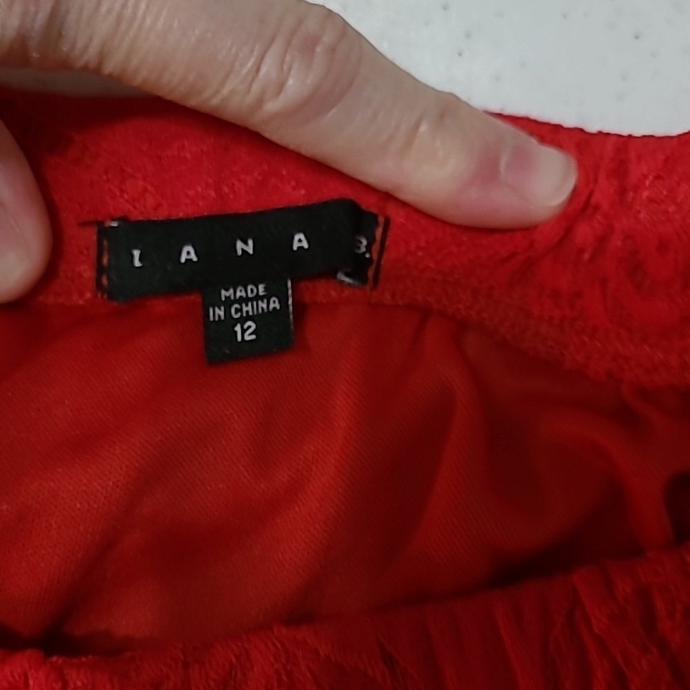 Tiana B women's red off-the-shoulder dress size 12 - Picture 4 of 9